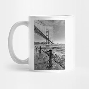 Golden Gate Bridge 2 B+W Mug